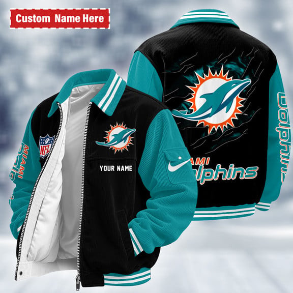 Miami Dolphins Touchdown Classic Varsity Jacket P9DMGA