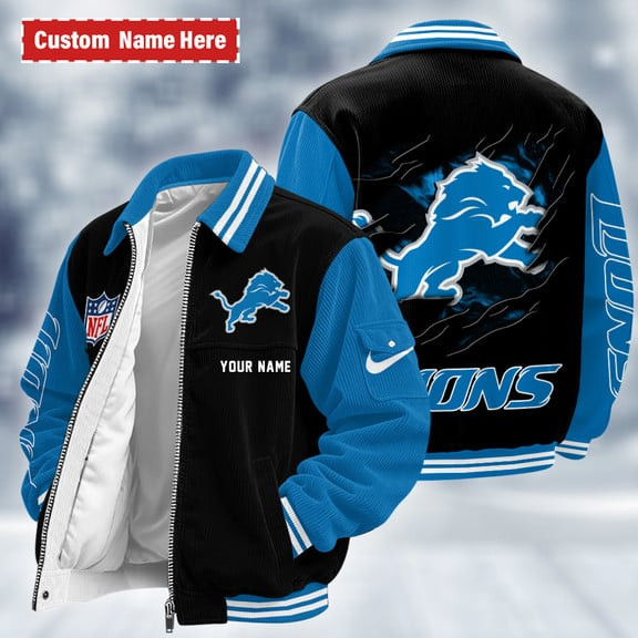 Detroit Lions Touchdown Classic Varsity Jacket PAVZYF