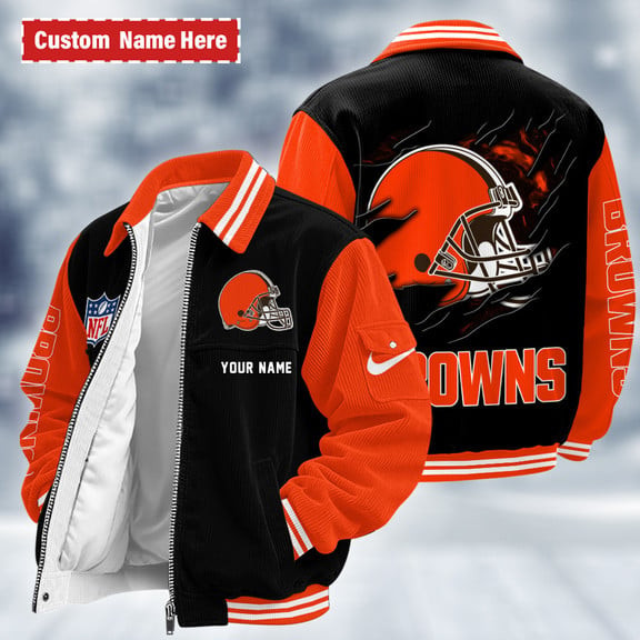 Cleveland Browns Touchdown Classic Varsity Jacket PMM2EG