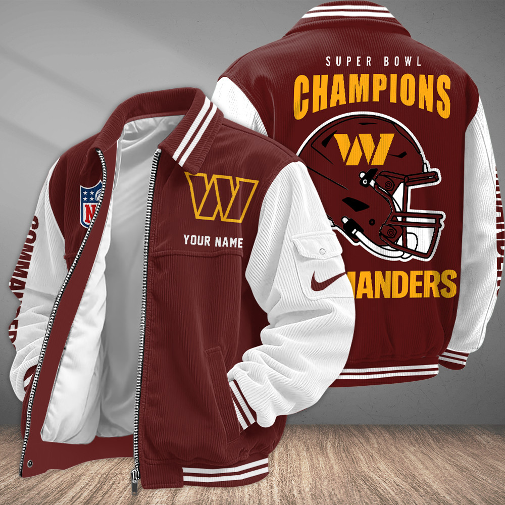 Washington Commanders Touchdown Classic Varsity Jacket PADLRM