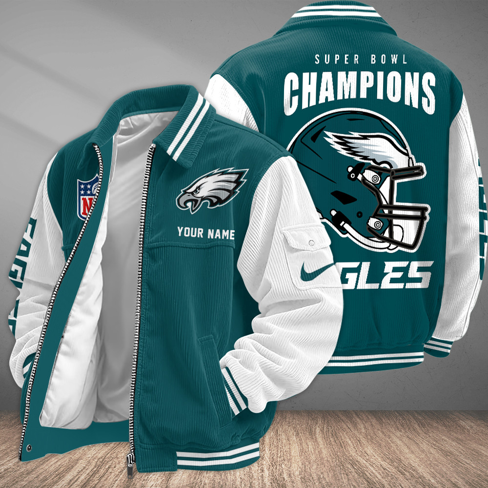 Philadelphia Eagles Touchdown Classic Varsity Jacket PRNMP7