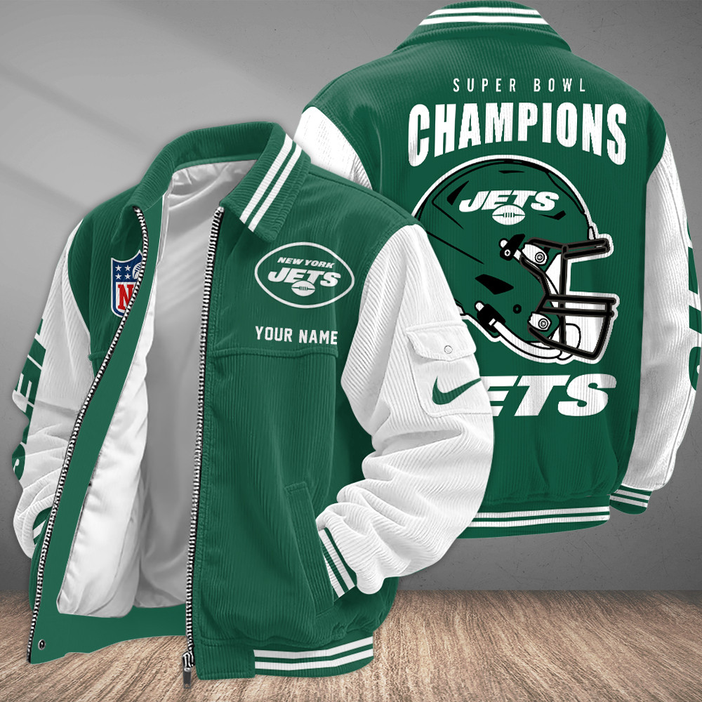 New York Jets Touchdown Classic Varsity Jacket PVLP6K