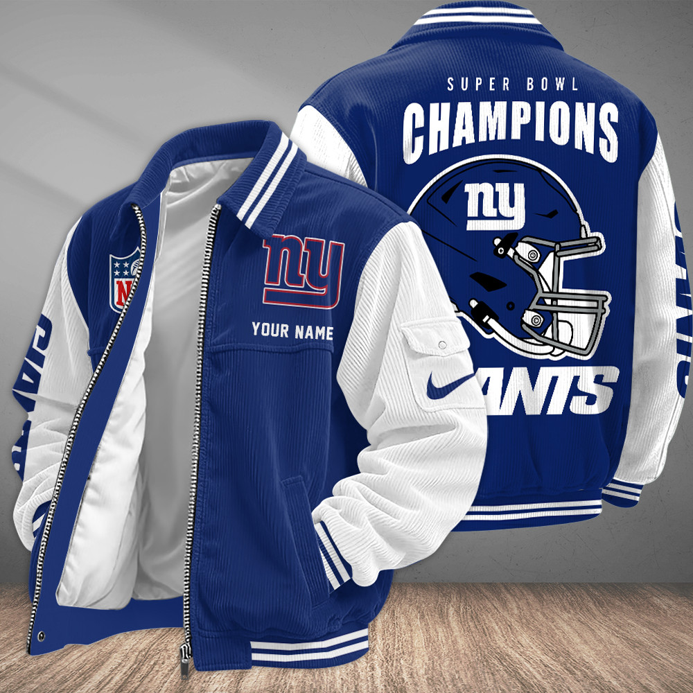 New York Giants Touchdown Classic Varsity Jacket PDRDFW