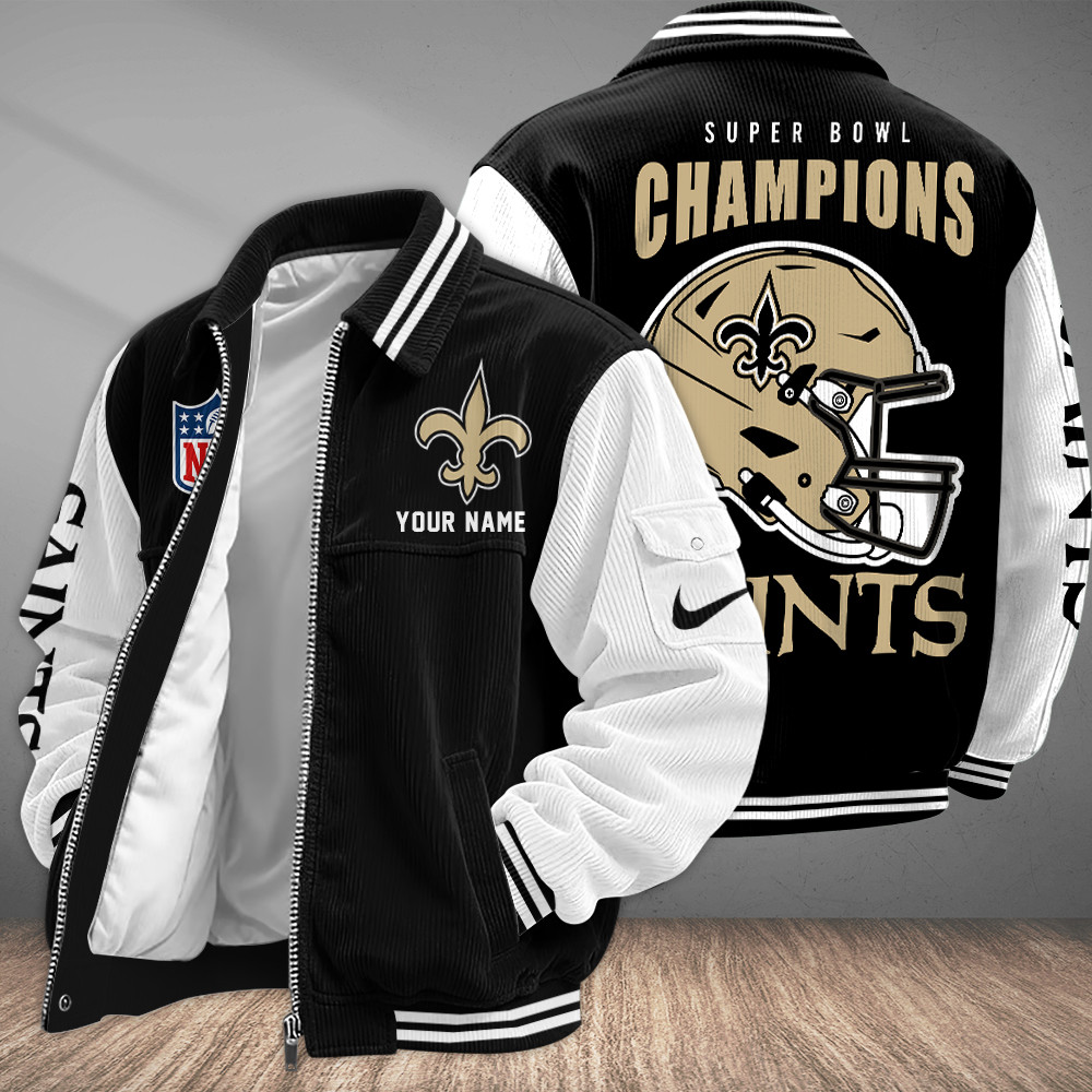 New Orleans Saints Touchdown Classic Varsity Jacket PJC3ZD