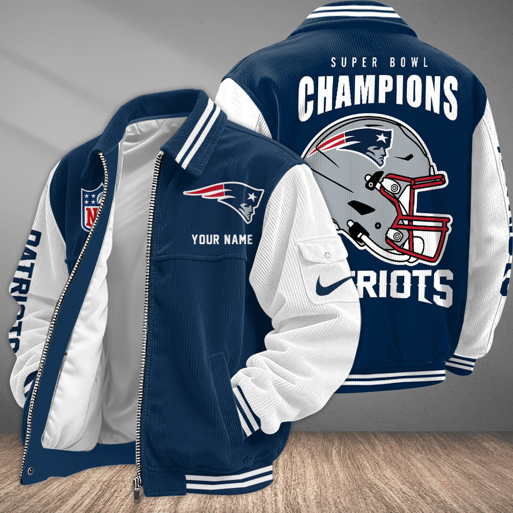 New England Patriots Touchdown Classic Varsity Jacket PWJT62