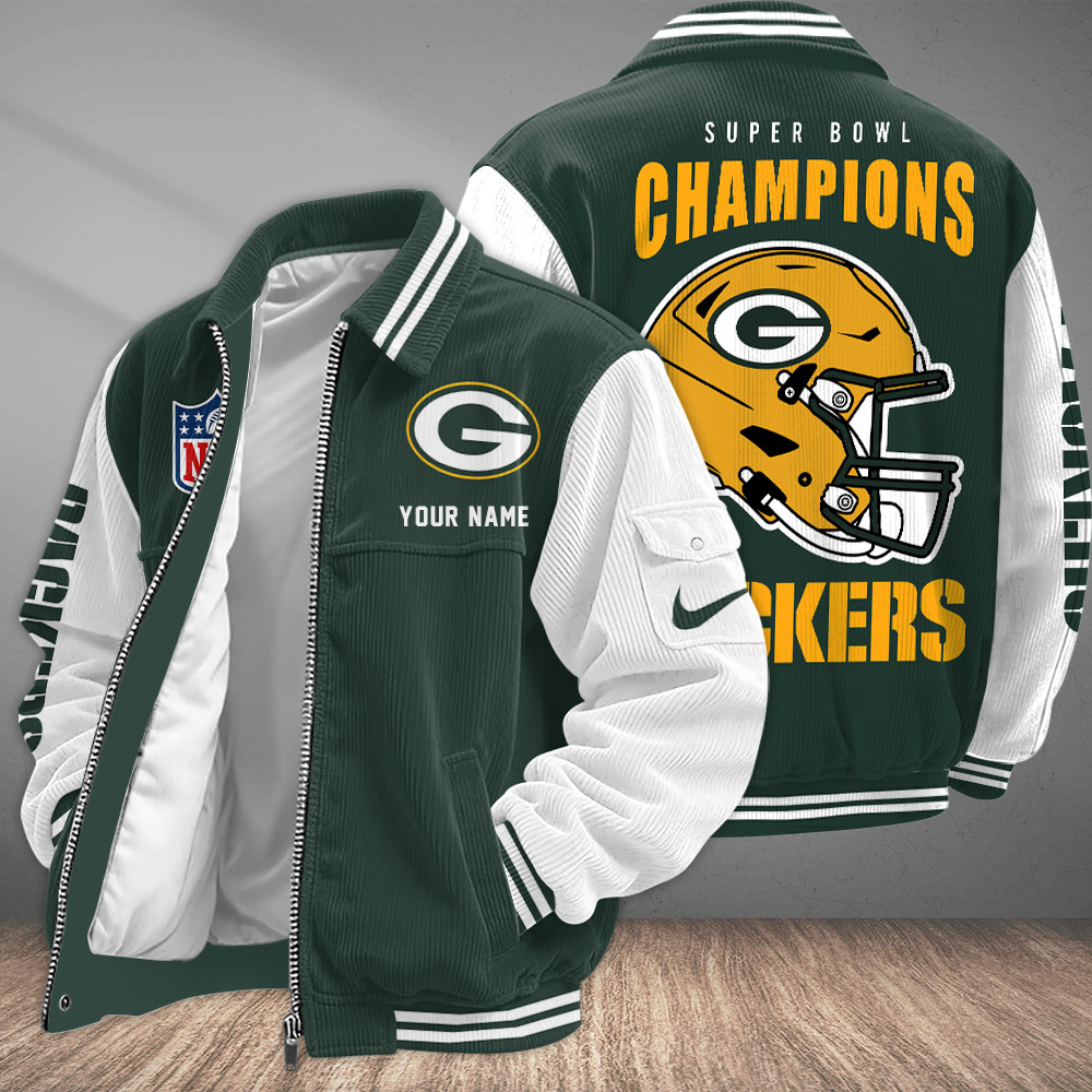 Green Bay Packers Touchdown Classic Varsity Jacket PSHNAW
