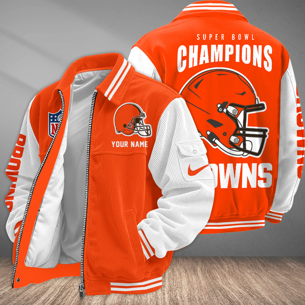 Cleveland Browns Touchdown Classic Varsity Jacket PYTZKZ