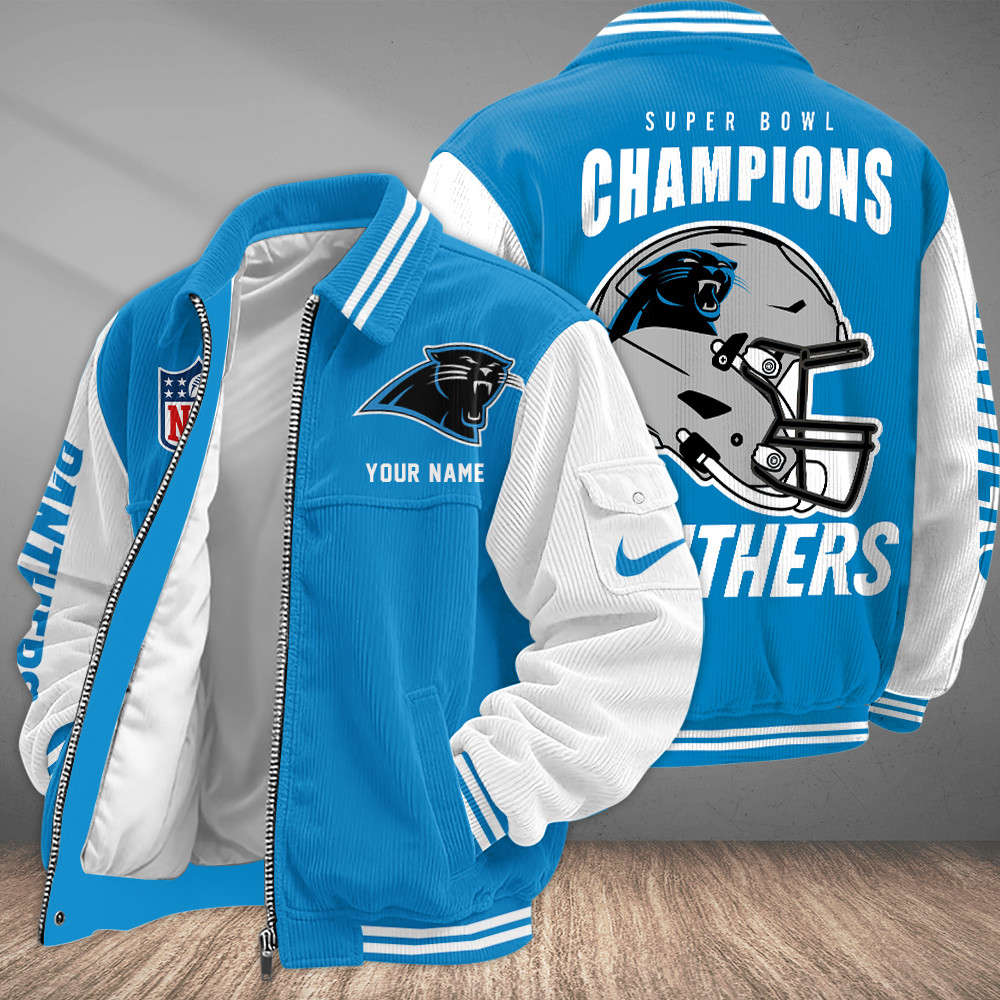 Carolina Panthers Touchdown Classic Varsity Jacket P563VL