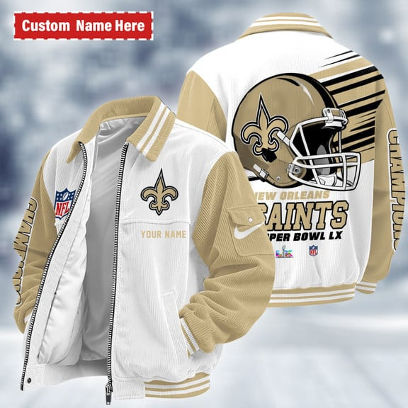 New Orleans Saints Touchdown Classic Varsity Jacket PWN3ZQ