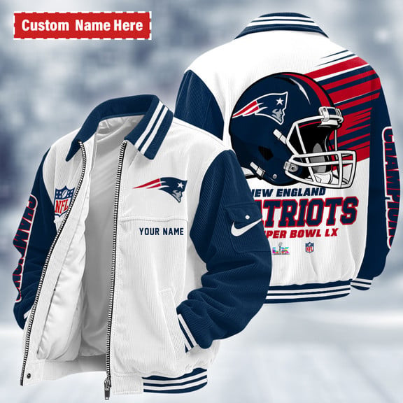 New England Patriots Touchdown Classic Varsity Jacket PTRWXY