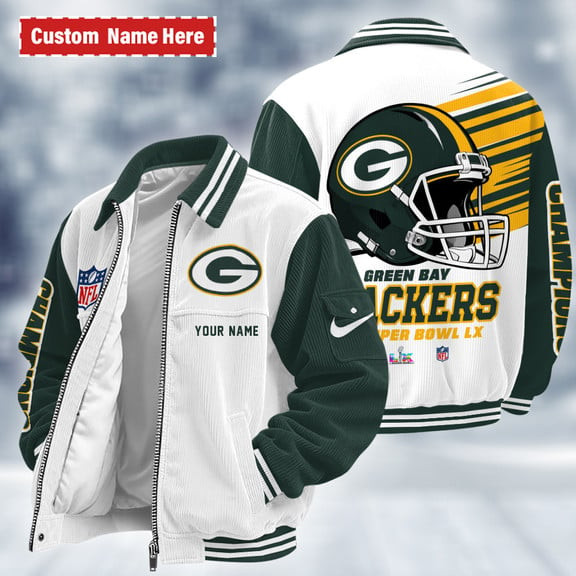 Green Bay Packers Touchdown Classic Varsity Jacket PRWNXK