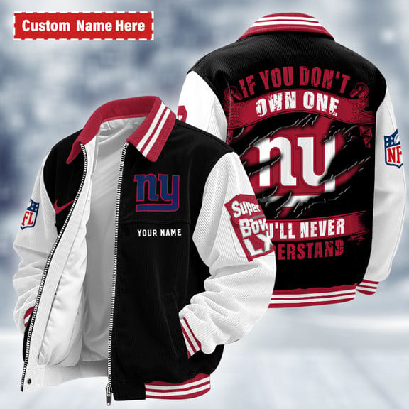 New York Giants Touchdown Classic Varsity Jacket PEN4GV
