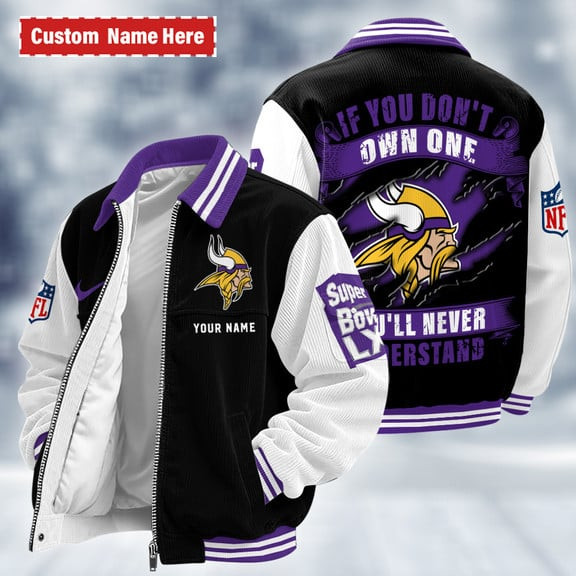 Minnesota Vikings Touchdown Classic Varsity Jacket PWNTYF