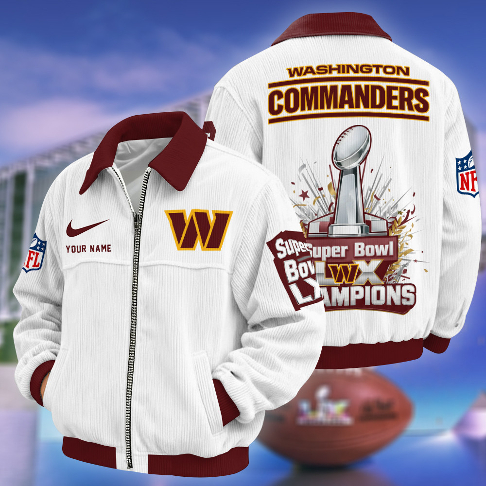 Washington Commanders Super Bowl LX 2026 Touchdown Classic Varsity Jacket P7FZ85