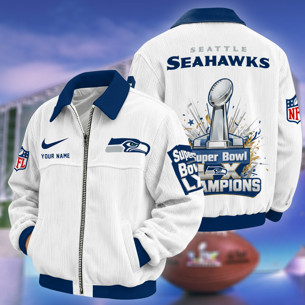 Seattle Seahawks Super Bowl LX 2026 Touchdown Classic Varsity Jacket PBPZHA