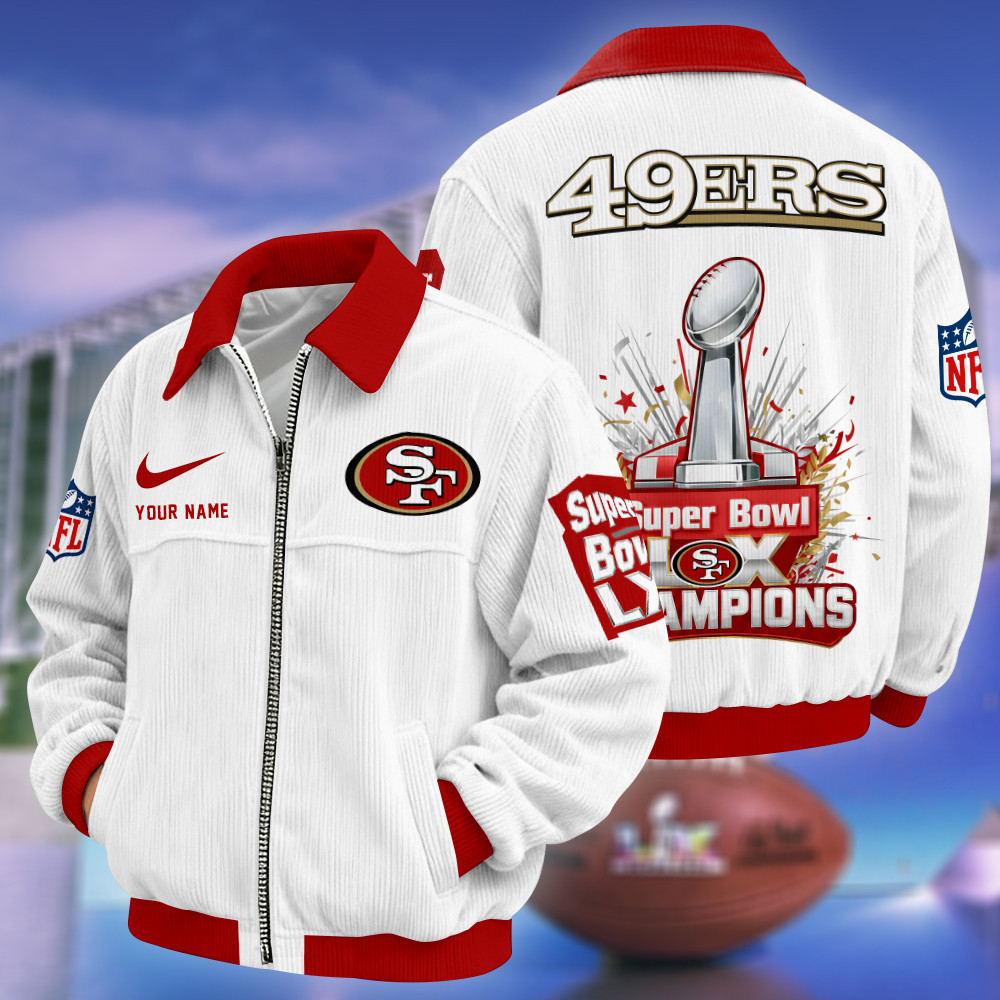 San Francisco 49ers Super Bowl LX 2026 Touchdown Classic Varsity Jacket P7GUHH