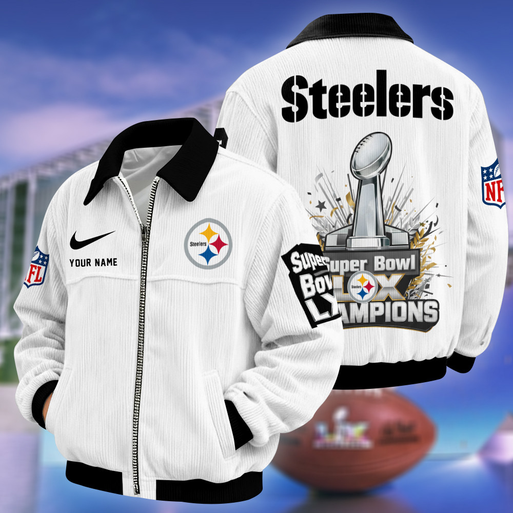 Pittsburgh Steelers Super Bowl LX 2026 Touchdown Classic Varsity Jacket PYL6SB