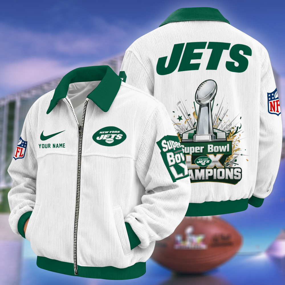 New York Jets Super Bowl LX 2026 Touchdown Classic Varsity Jacket PA5J2M