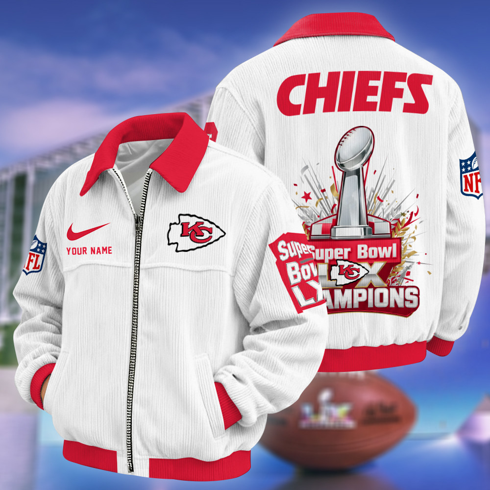 Kansas City Chiefs Super Bowl LX 2026 Touchdown Classic Varsity Jacket PXYPBH