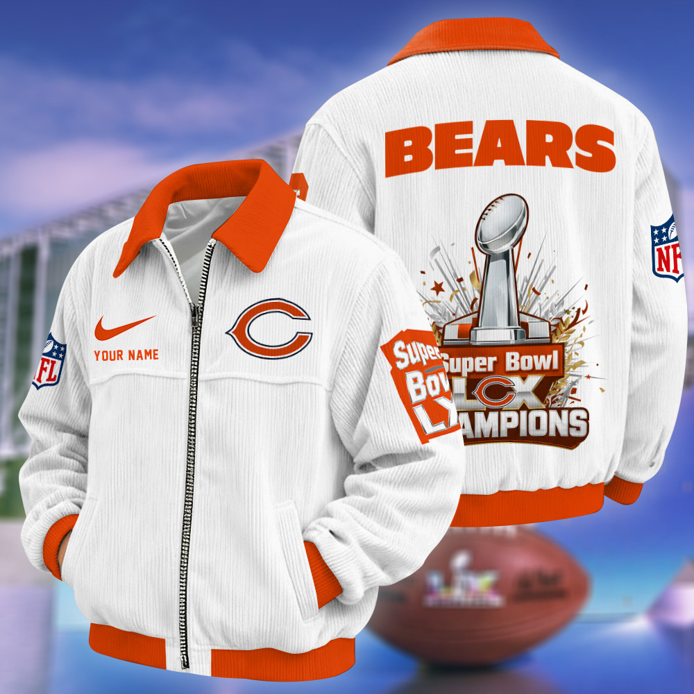 Chicago Bears Super Bowl LX 2026 Touchdown Classic Varsity Jacket PAAAEE