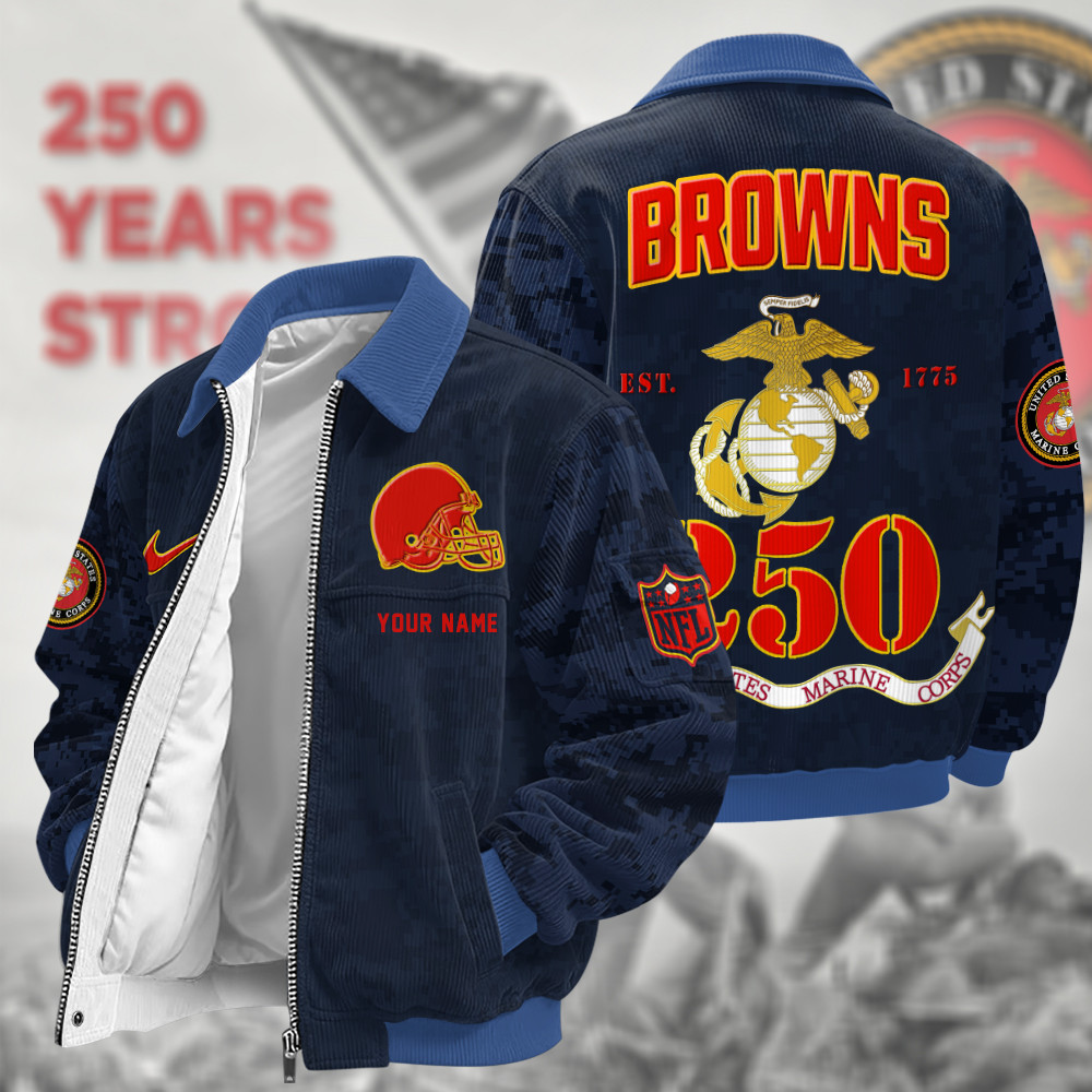 Cleveland Browns US 250th Anniversary Touchdown Classic Varsity Jacket PDXBDE