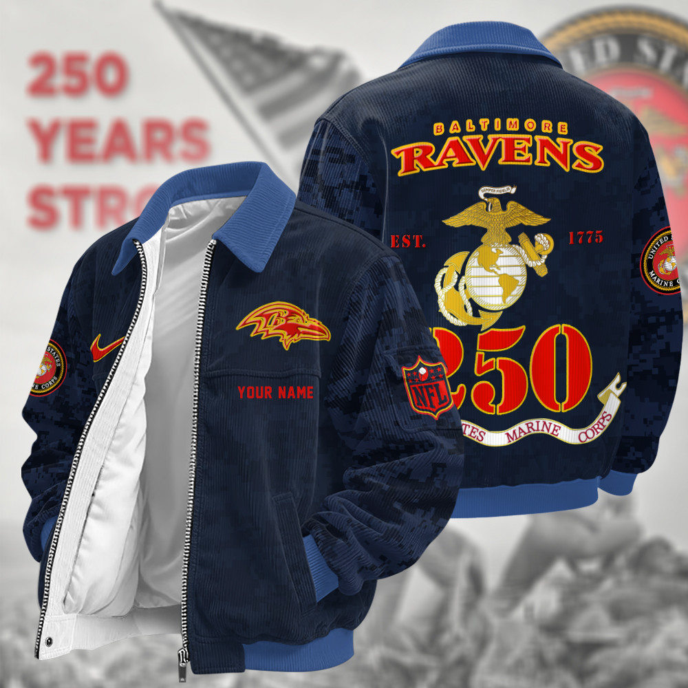 Baltimore Ravens US 250th Anniversary Touchdown Classic Varsity Jacket PBUKWQ
