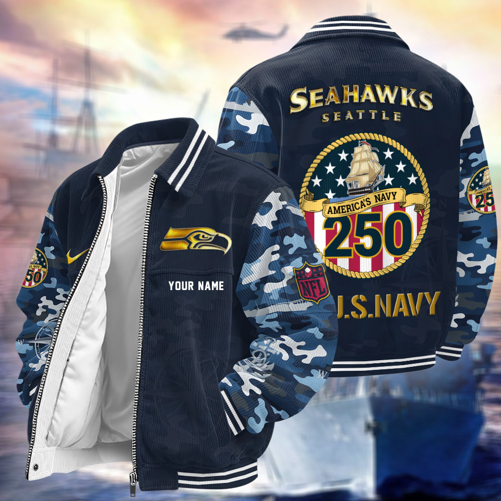 Seattle Seahawks US 250th Anniversary Touchdown Classic Varsity Jacket PTQVS2