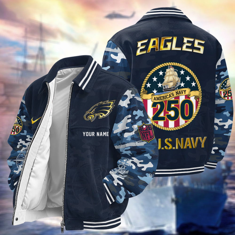 Philadelphia Eagles US 250th Anniversary Touchdown Classic Varsity Jacket PD783B