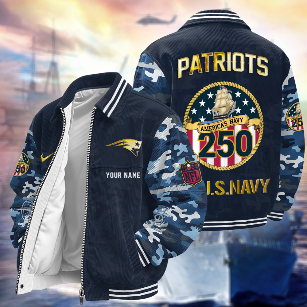 New England Patriots US 250th Anniversary Touchdown Classic Varsity Jacket PTFSPW