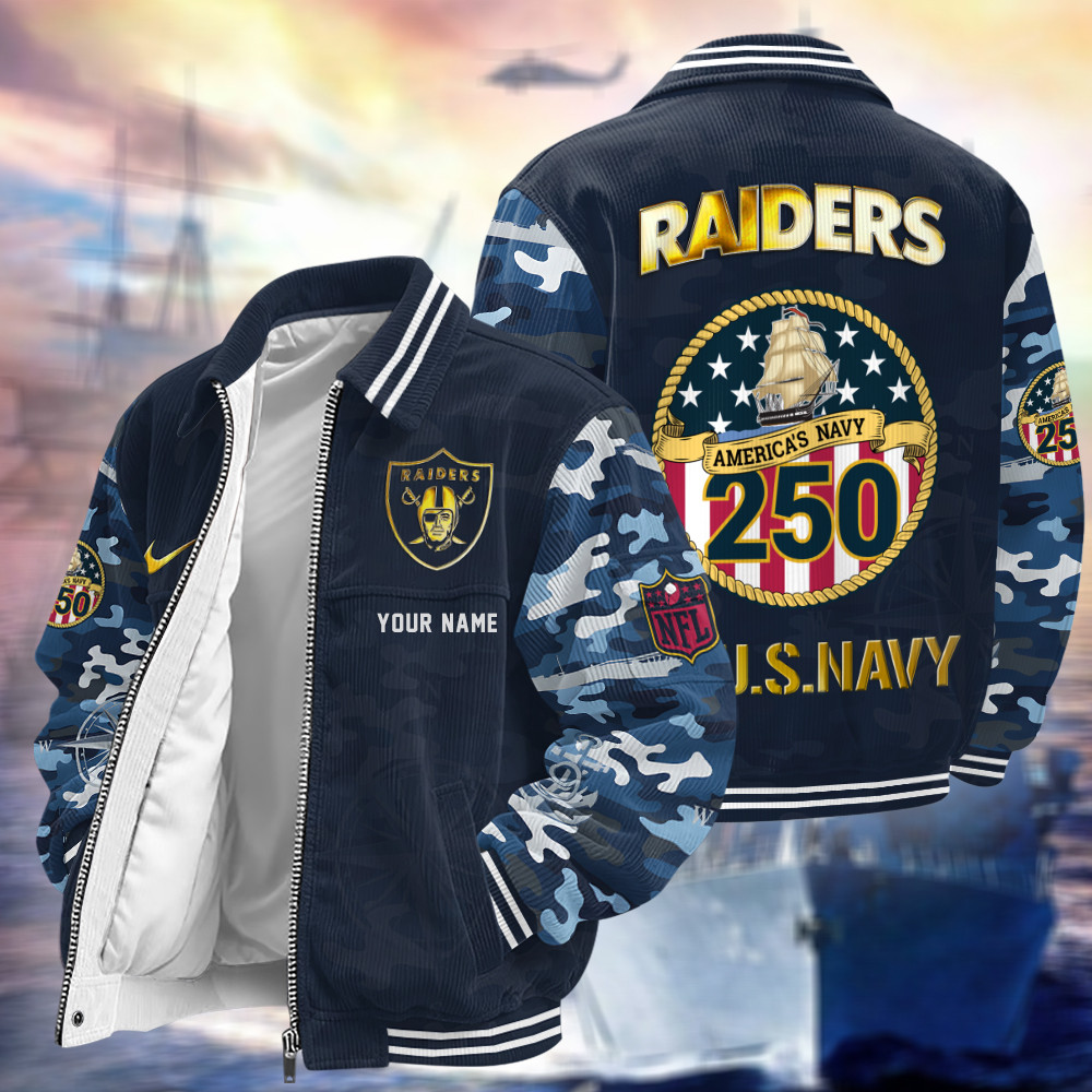 Las Vegas Raiders US 250th Anniversary Touchdown Classic Varsity Jacket PGL7G9