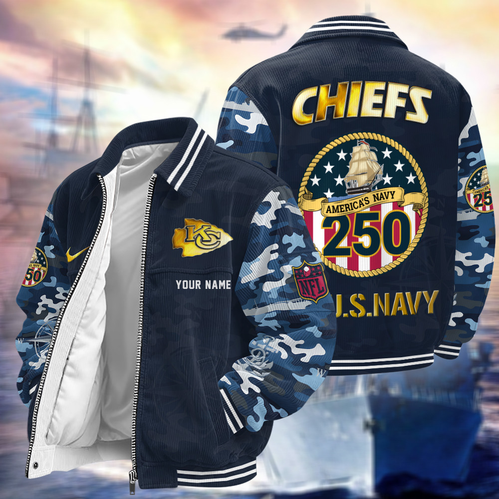 Kansas City Chiefs US 250th Anniversary Touchdown Classic Varsity Jacket PJWZ3E