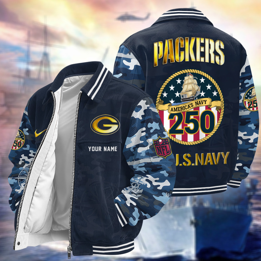 Green Bay Packers US 250th Anniversary Touchdown Classic Varsity Jacket P36LK8