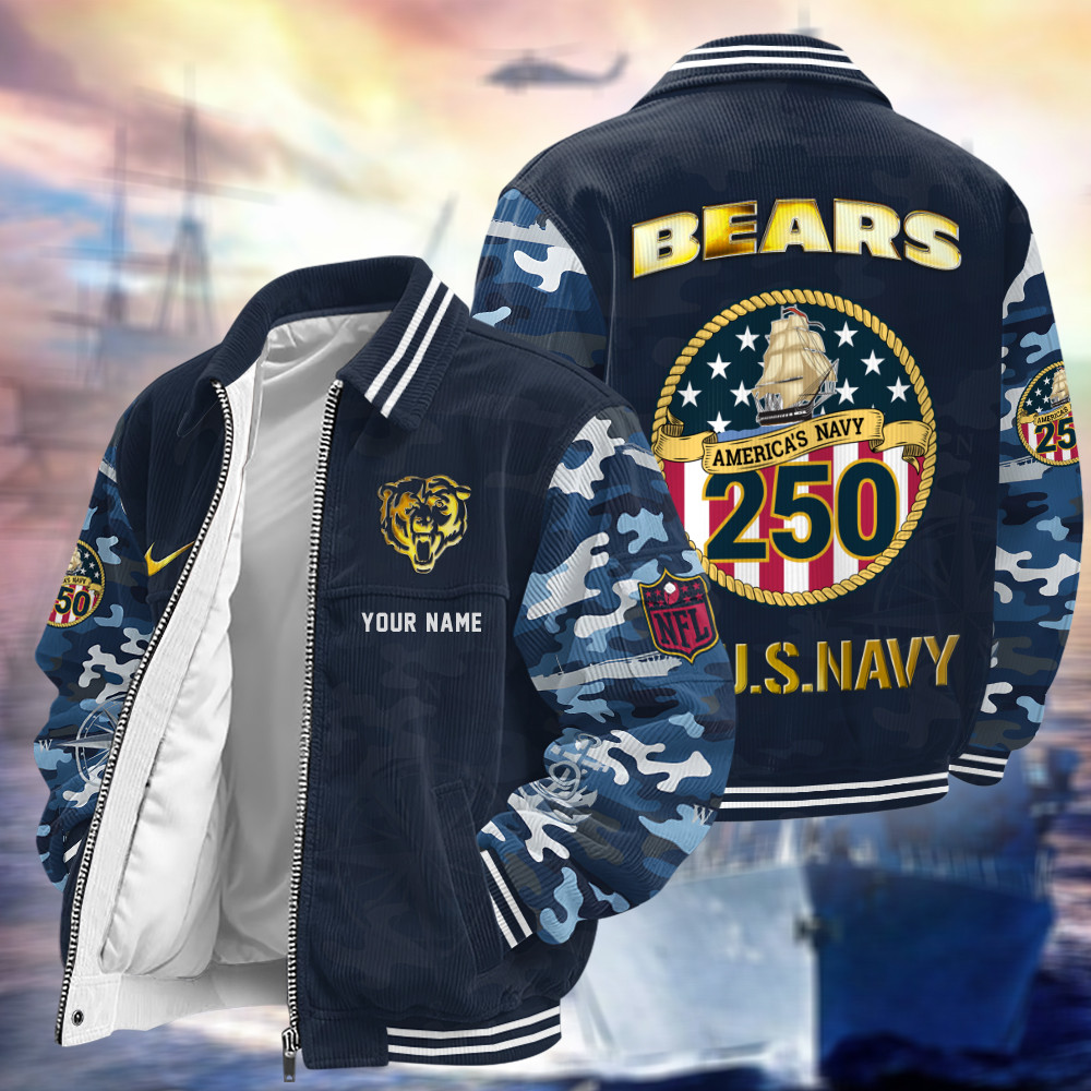 Chicago Bears US 250th Anniversary Touchdown Classic Varsity Jacket PDETC2