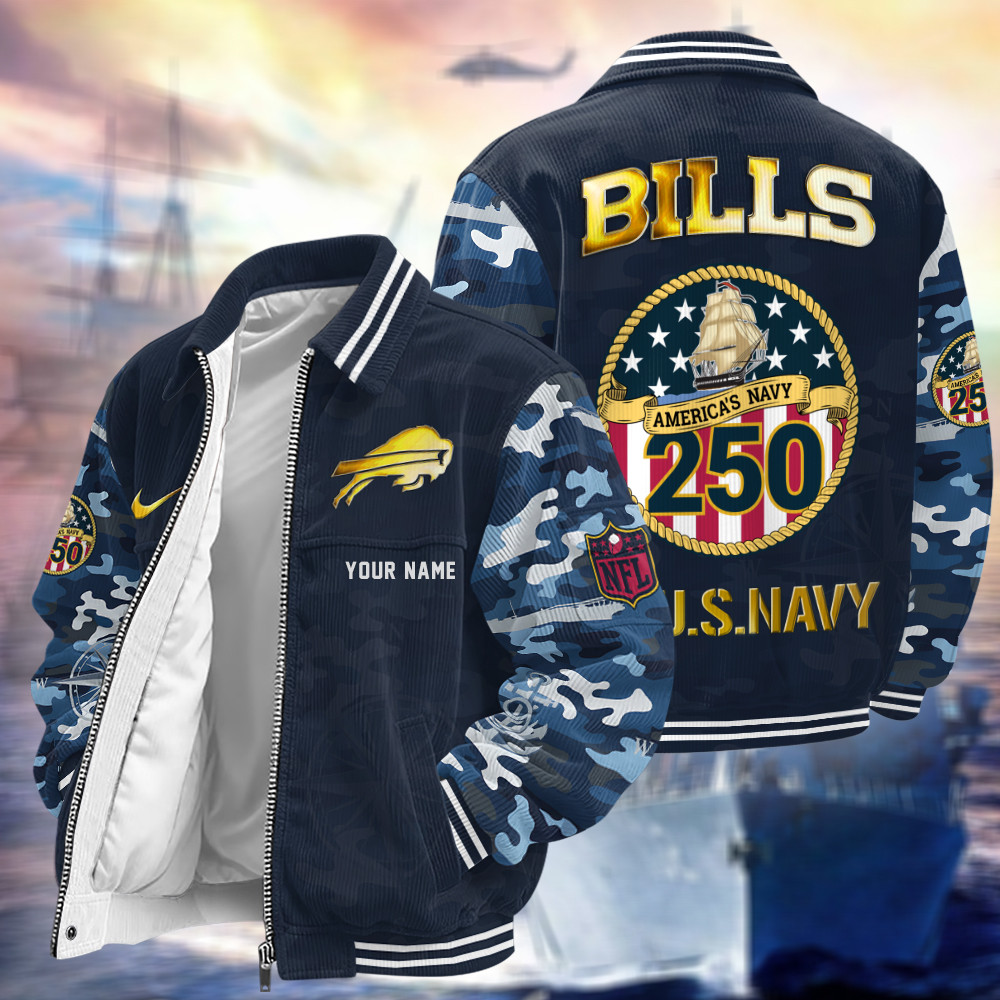 Buffalo Bills US 250th Anniversary Touchdown Classic Varsity Jacket PJXDJS