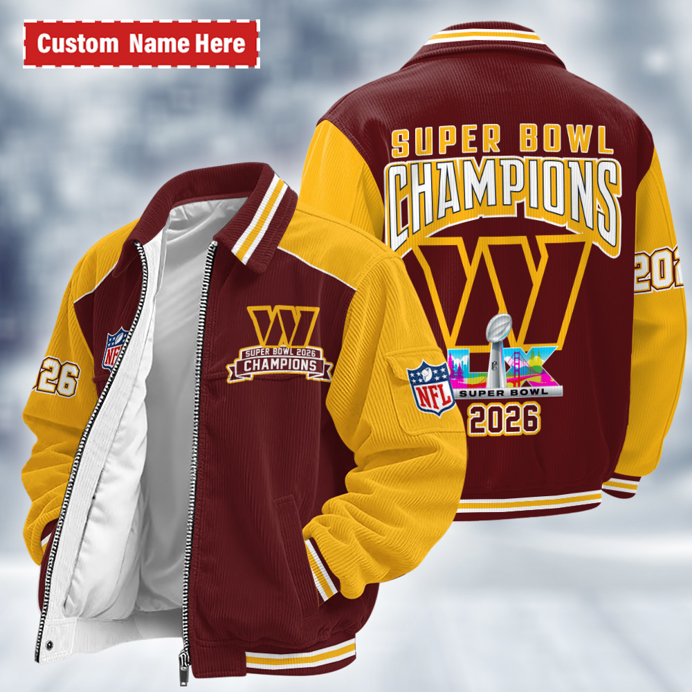 Washington Commanders Super Bowl LX 2026 Touchdown Classic Varsity Jacket P7VWHN