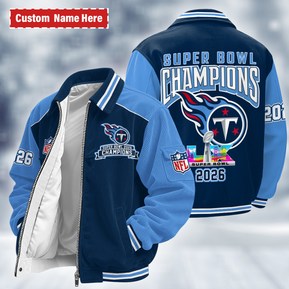 Tennessee Titans Super Bowl LX 2026 Touchdown Classic Varsity Jacket PRWBTZ