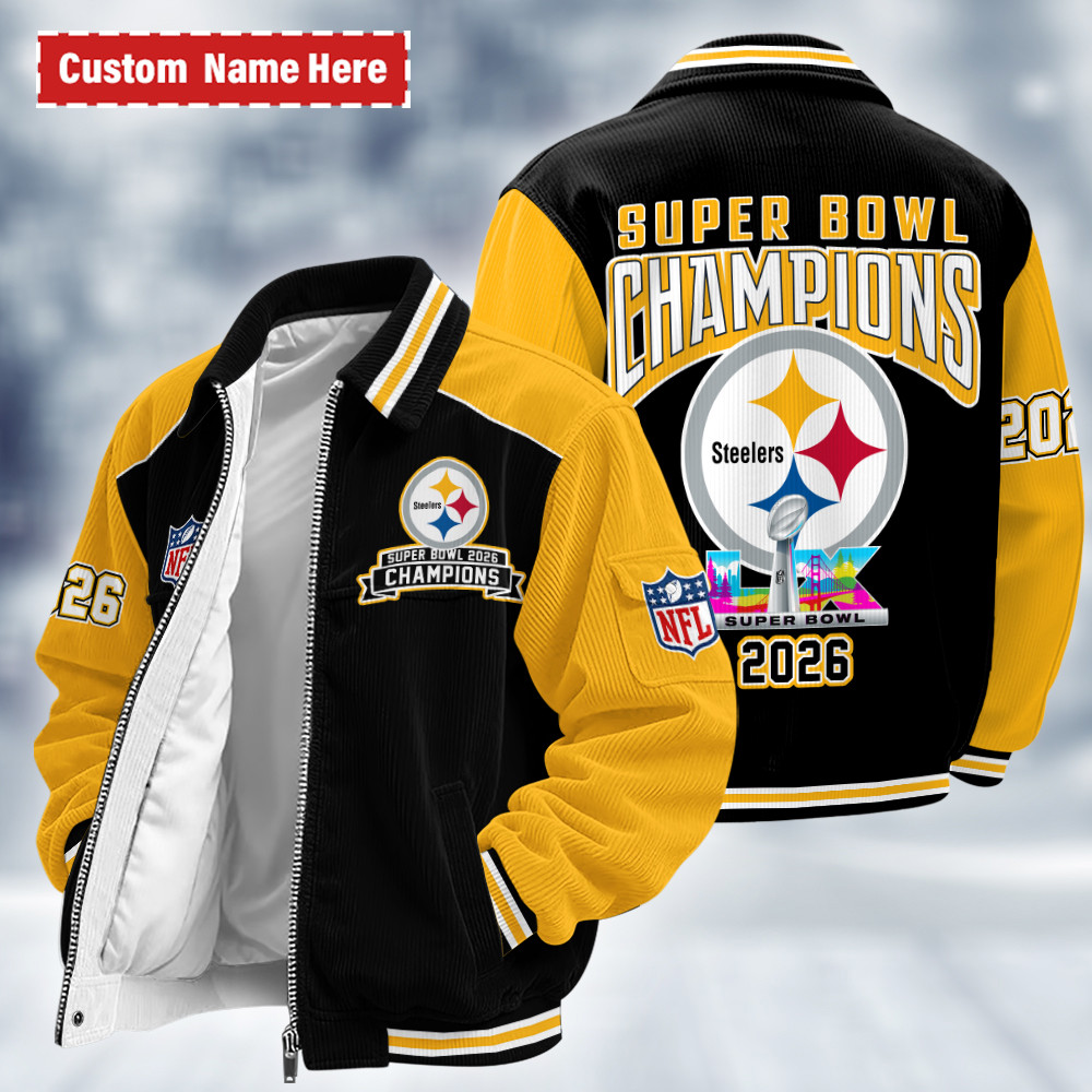 Pittsburgh Steelers Super Bowl LX 2026 Touchdown Classic Varsity Jacket PRE588