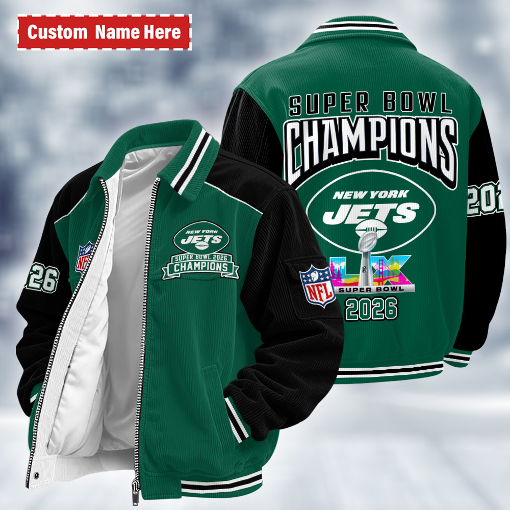 New York Jets Super Bowl LX 2026 Touchdown Classic Varsity Jacket PYQL8B