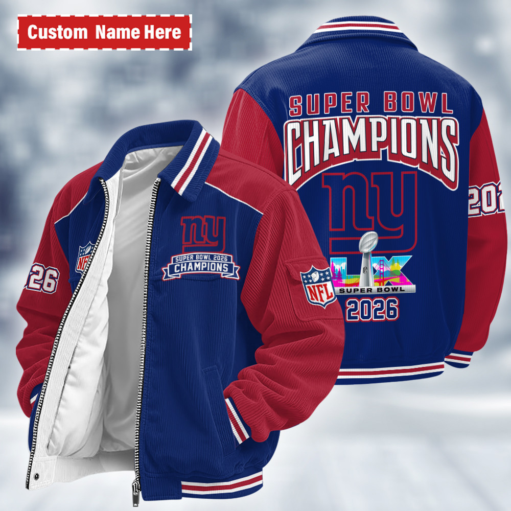New York Giants Super Bowl LX 2026 Touchdown Classic Varsity Jacket PQS43G