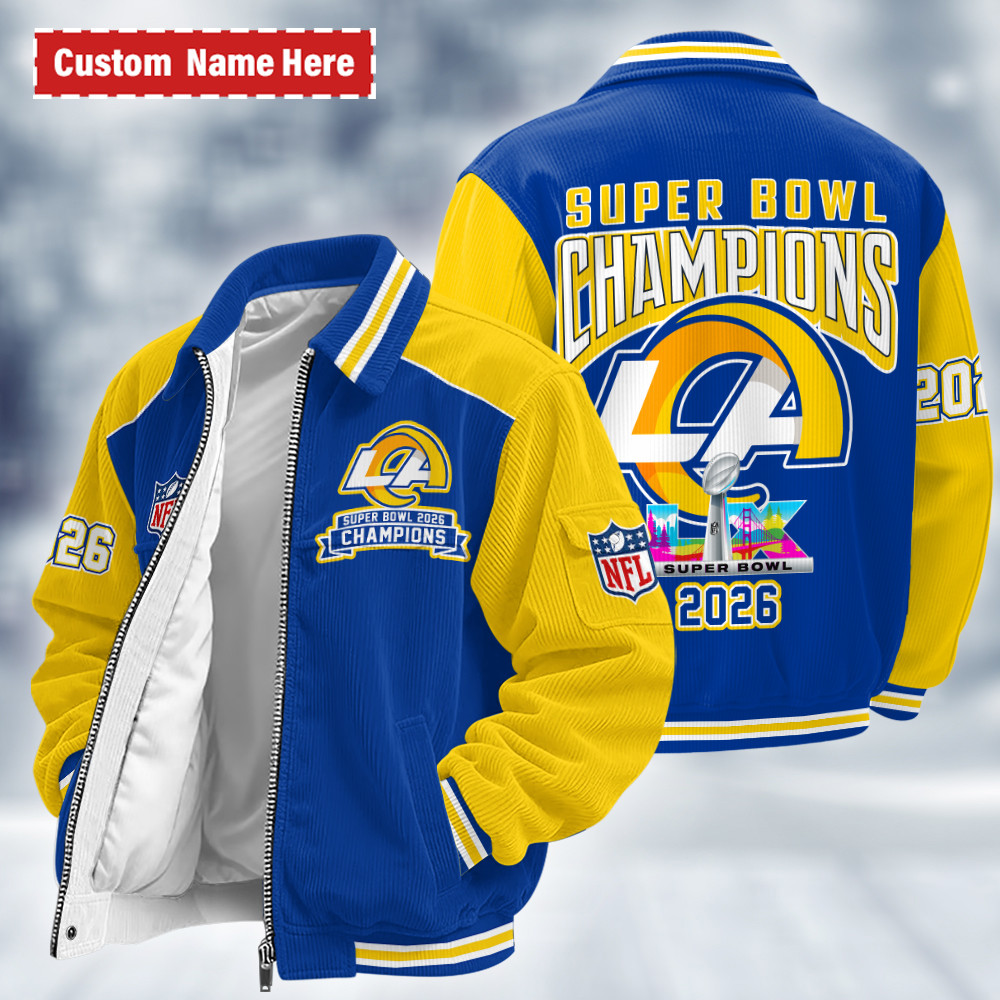 Los Angeles Rams Super Bowl LX 2026 Touchdown Classic Varsity Jacket PNYPGS