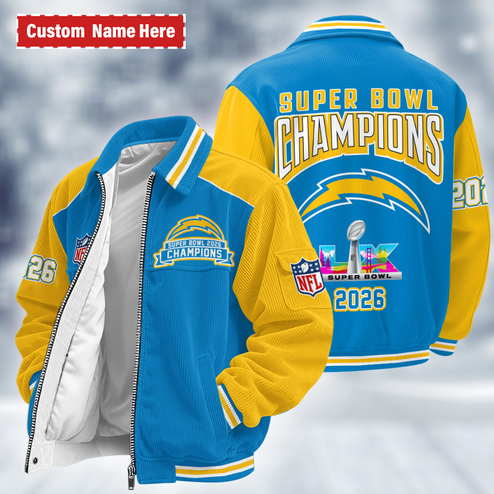 Los Angeles Chargers Super Bowl LX 2026 Touchdown Classic Varsity Jacket PD4N8A