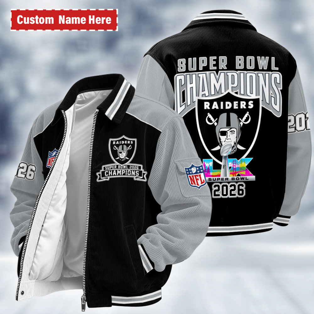 Las Vegas Raiders Super Bowl LX 2026 Touchdown Classic Varsity Jacket PZSJDT