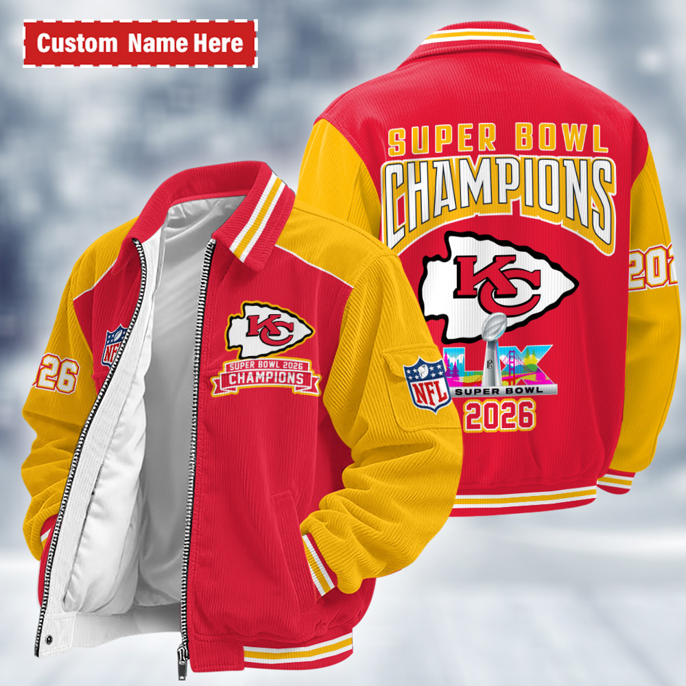 Kansas City Chiefs Super Bowl LX 2026 Touchdown Classic Varsity Jacket PVBE6J