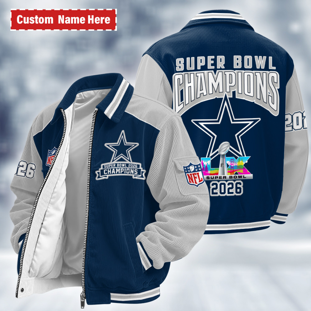 Dallas Cowboys Super Bowl LX 2026 Touchdown Classic Varsity Jacket PL3RC2