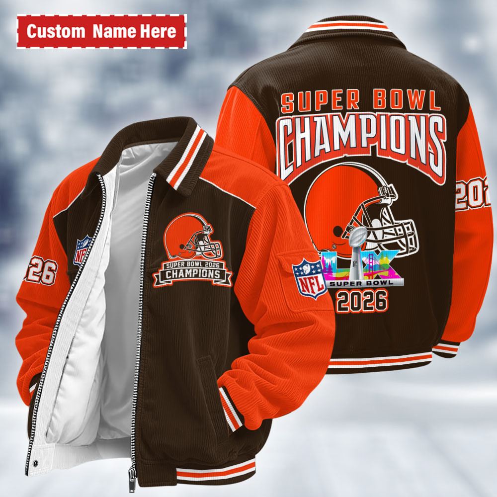 Cleveland Browns Super Bowl LX 2026 Touchdown Classic Varsity Jacket PTZ665