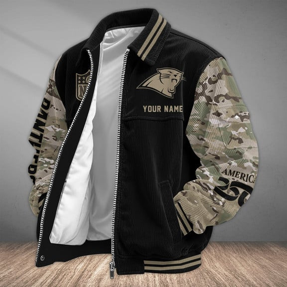 Carolina Panthers US 250th Anniversary Touchdown Classic Varsity Jacket PUSXCD