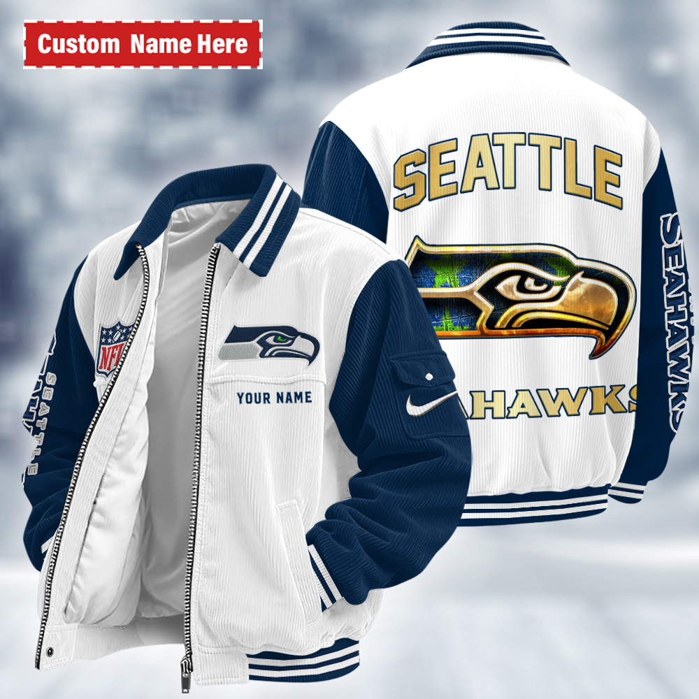 Seattle Seahawks Touchdown Classic Varsity Jacket P5BM3Y