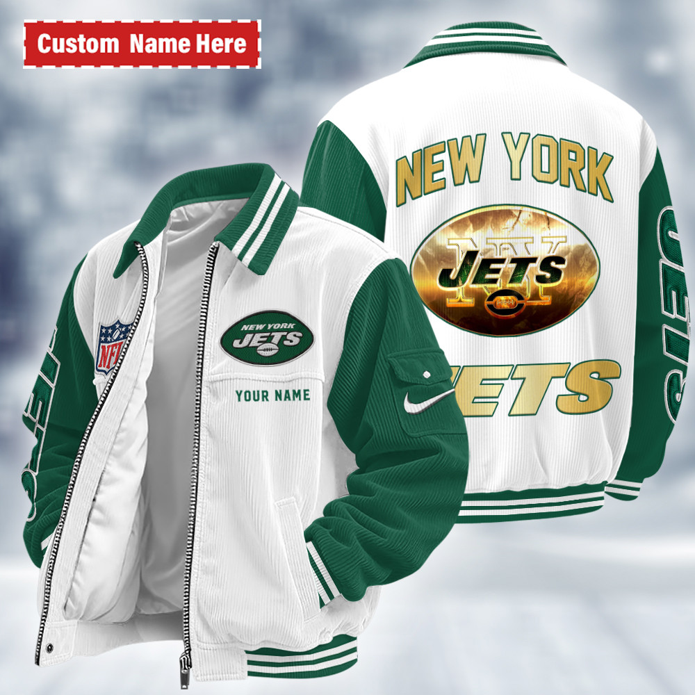 New York Jets Touchdown Classic Varsity Jacket PPFAEC