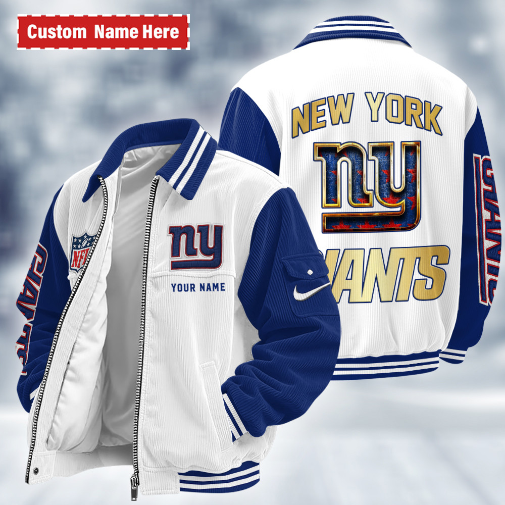 New York Giants Touchdown Classic Varsity Jacket PBY98T