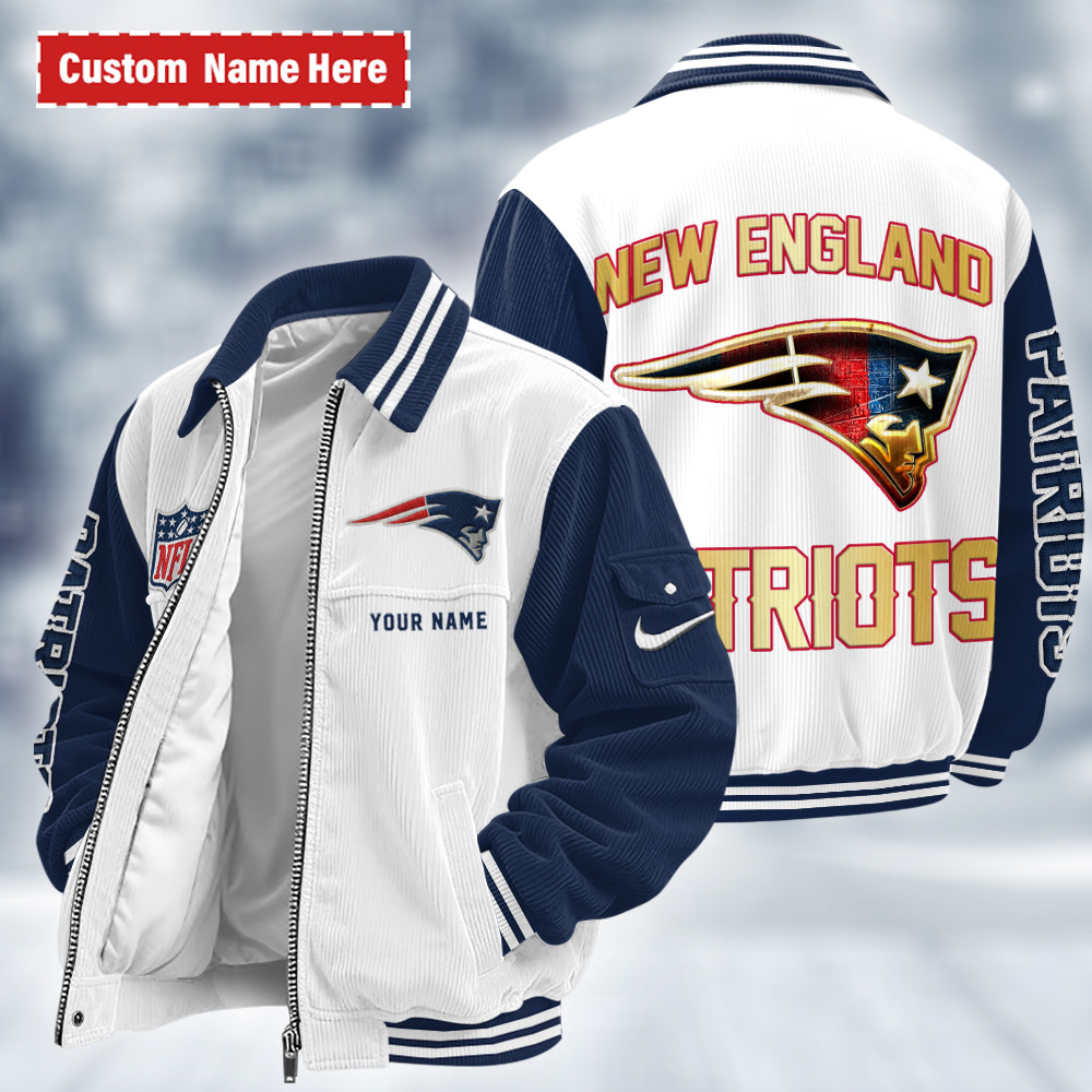 New England Patriots Touchdown Classic Varsity Jacket P879S2